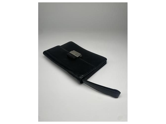 Clutch in pelle nera Bow Cut di Givenchy Nero - vista 3