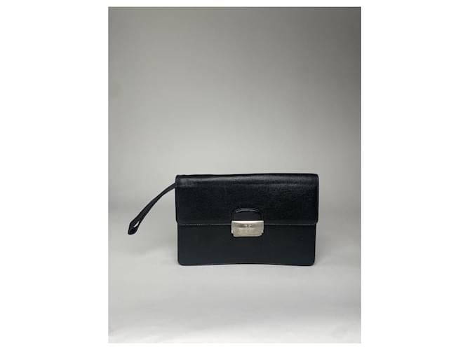 Clutch in pelle nera Bow Cut di Givenchy Nero - vista 5