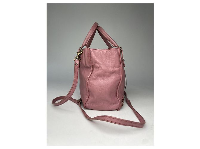 Borsa in pelle rosa Balenciaga City - vista 5
