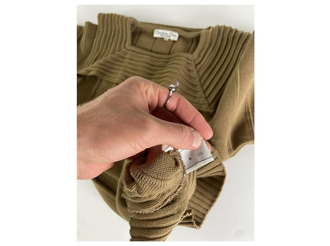 Dior J'Adior Strickwaren aus Khaki-Wolle - Ansicht 4