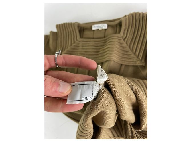 Dior J'Adior Strickwaren aus Khaki-Wolle - Ansicht 5