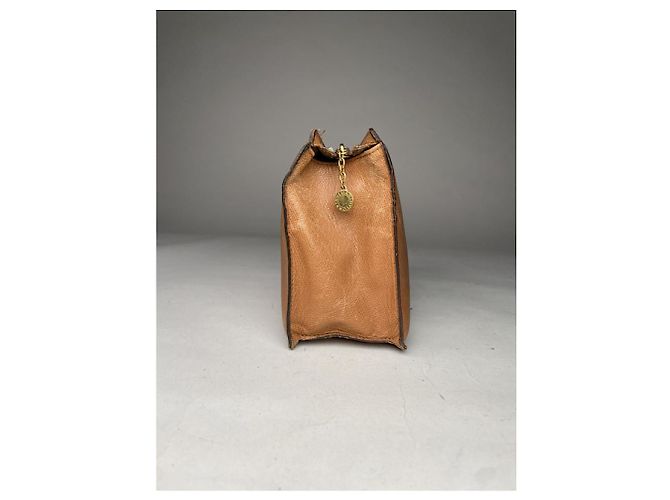 Bulgari Clutch in pelle marrone Serpenti di Bvlgari - vista 3