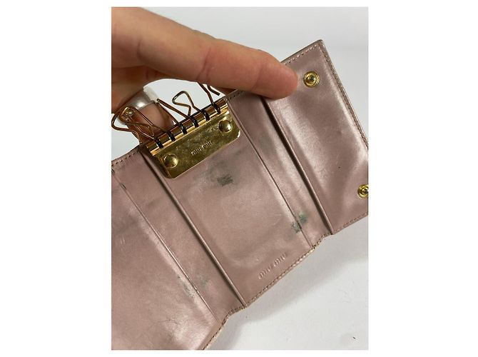 Borsa in pelle beige Miu Miu - vista 4