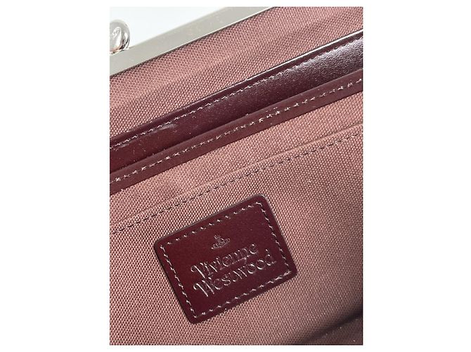 Cartera de cuero burdeos Vivienne Westwood - vista 4