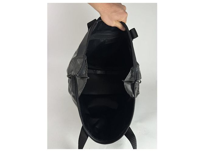 Borsa da viaggio in pelle nera Issey Miyake Nero - vista 5