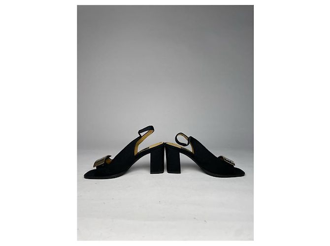 Fendi schwarze Lederabsätze - Ansicht 4