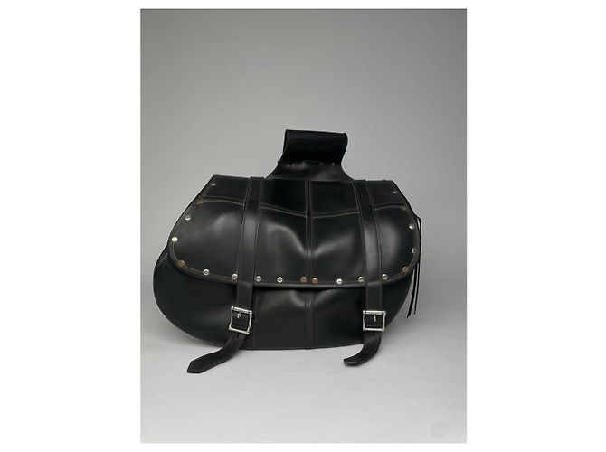 Borsa da viaggio in pelle nera Yohji Yamamoto Nero - vista 2