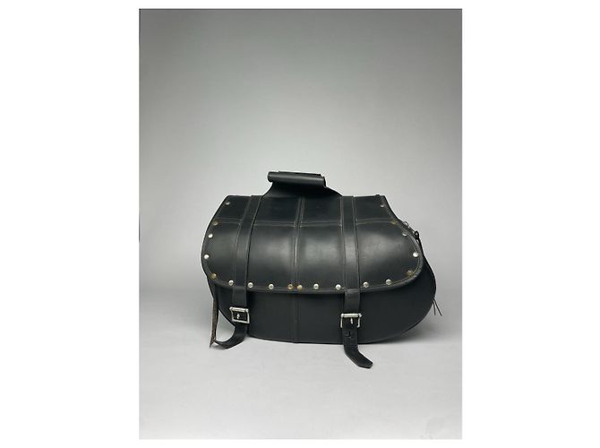 Borsa da viaggio in pelle nera Yohji Yamamoto Nero - vista 5