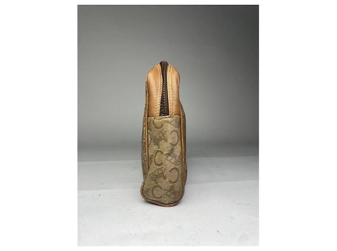Céline Clutch in pelle marrone vintage Celine Triomphe - vista 4
