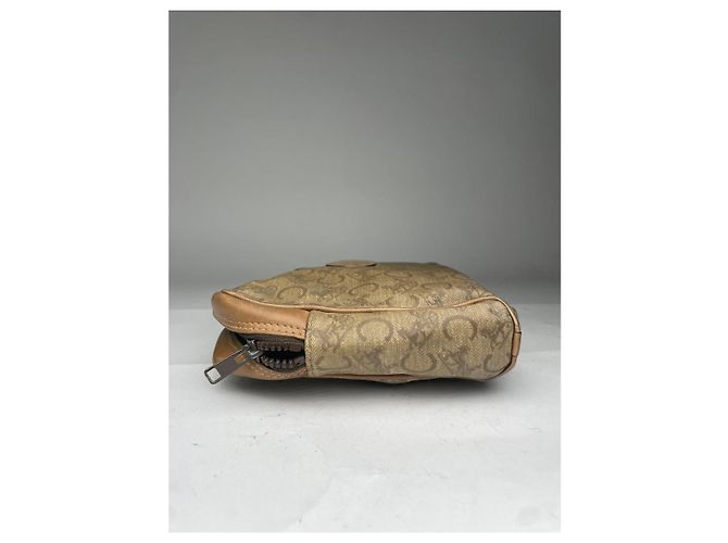 Céline Clutch in pelle marrone vintage Celine Triomphe - vista 5
