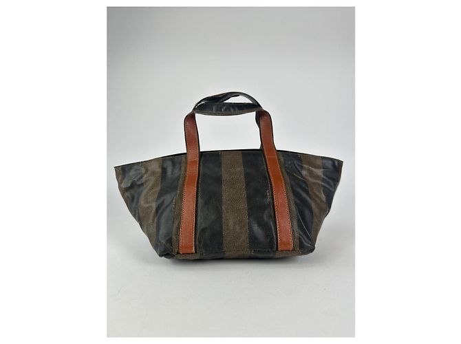Borsa a tracolla in pelle marrone Fendi Baguette - vista 3