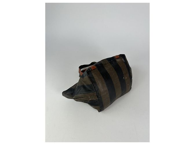 Borsa a tracolla in pelle marrone Fendi Baguette - vista 5