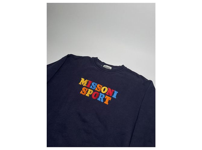 Missoni Marine Baumwollstrickwaren & Sweatshirt Marineblau - Ansicht 4