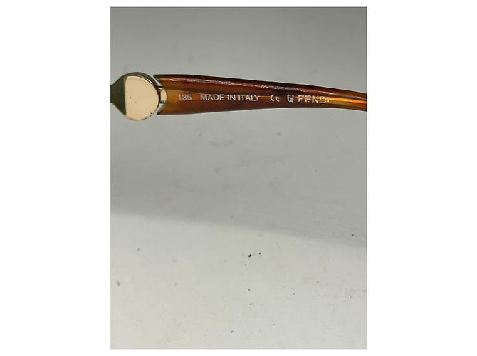 Fendi Gold-Metall Sonnenbrille Golden - Ansicht 2