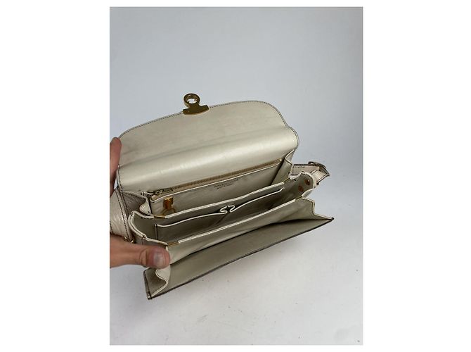 Borsa a mano in pelle beige Balenciaga City - vista 2