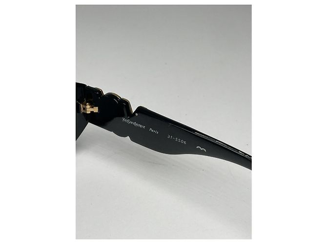 Occhiali da sole in plastica nera Saint Laurent Nero - vista 4