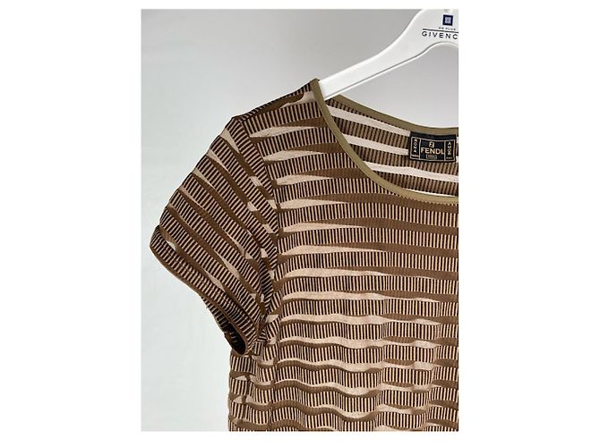 Fendi braunes Polyester-Oberteil - Ansicht 3