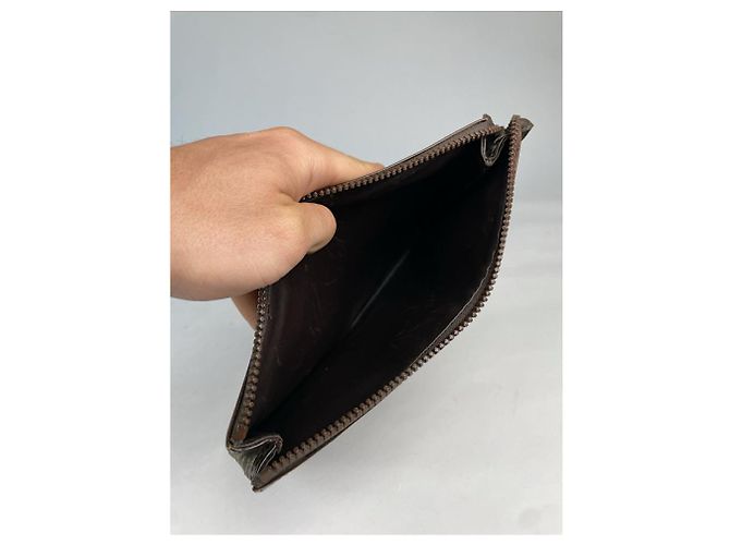 Céline Celine Trotteur Brown Leather Clutch Bag - view 4