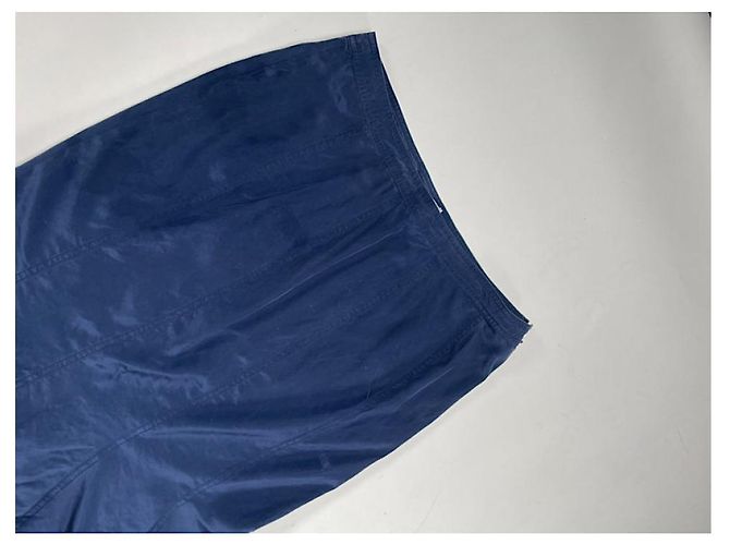 Gonna in seta blu Saint Laurent - vista 3