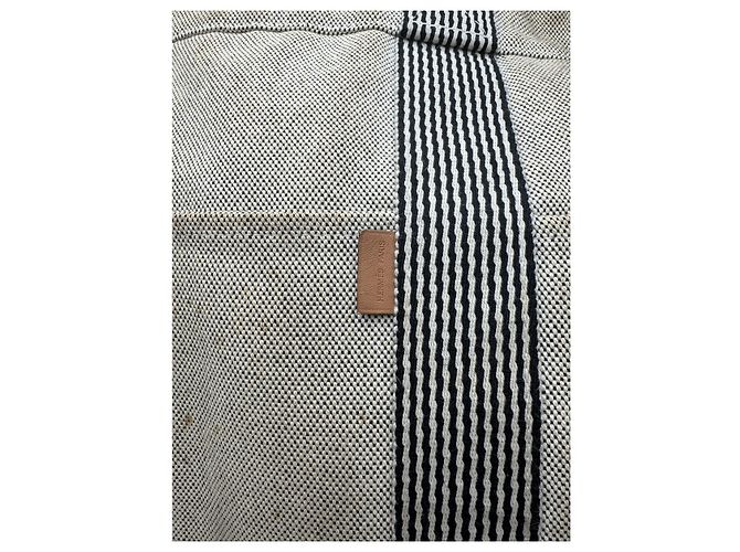Borsa a mano in cotone beige di Hermès - vista 5