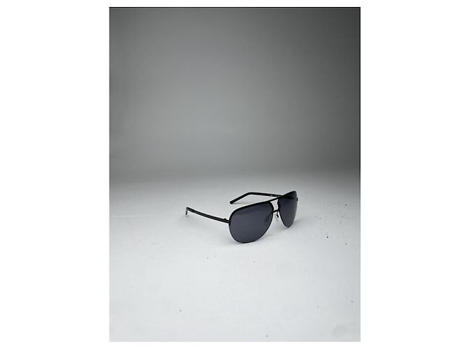 Jil Sander schwarze Metallsonnenbrille - Ansicht 2