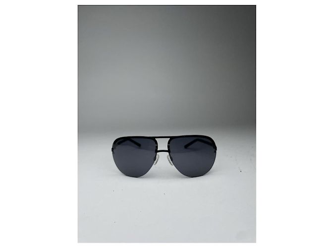 Jil Sander schwarze Metallsonnenbrille - Ansicht 4