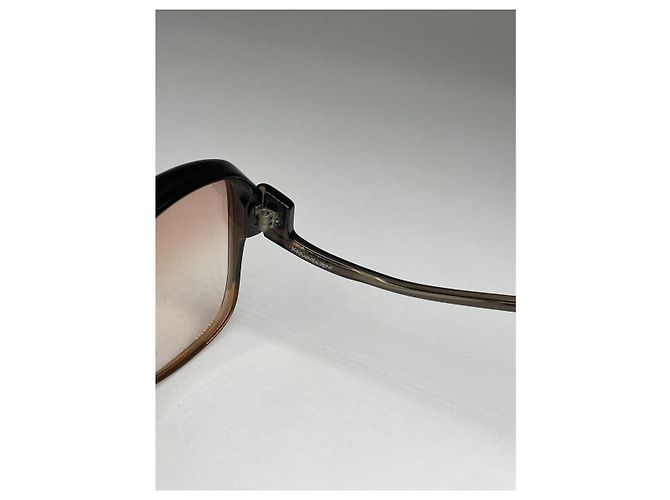 Gafas de sol de plástico marrón Saint Laurent Castaño - vista 5
