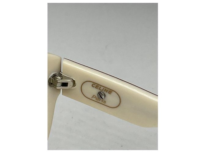 Céline Gafas de sol de plástico blanco Celine - vista 4