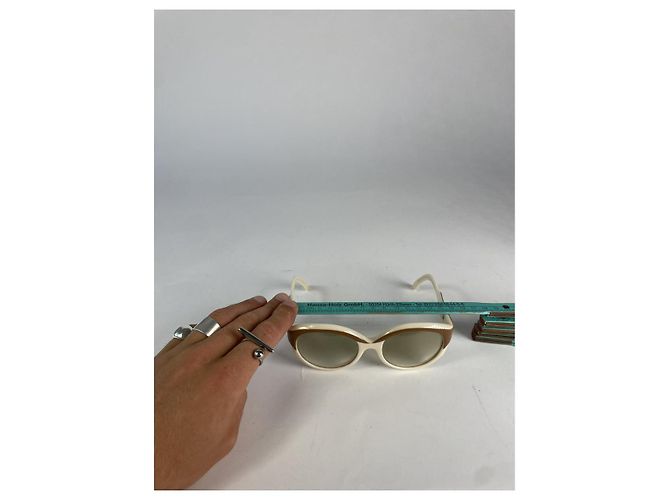 Céline Gafas de sol de plástico blanco Celine - vista 5