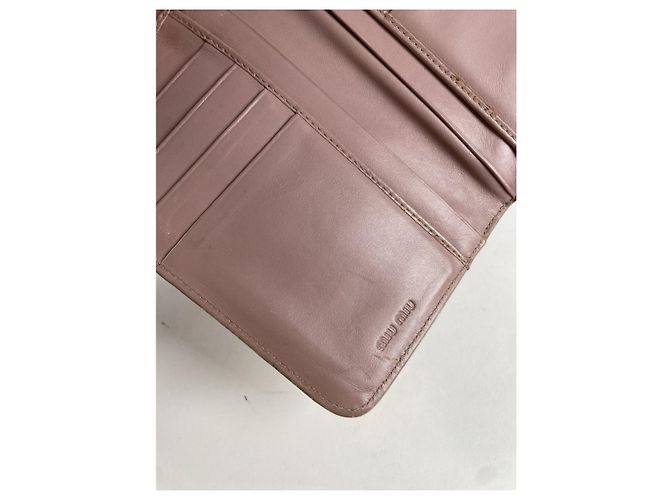 Cartera de cuero marrón Miu Miu Castaño - vista 4