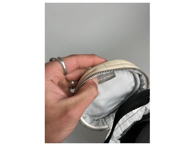 Sac à main en polyester blanc Chanel - vue 3