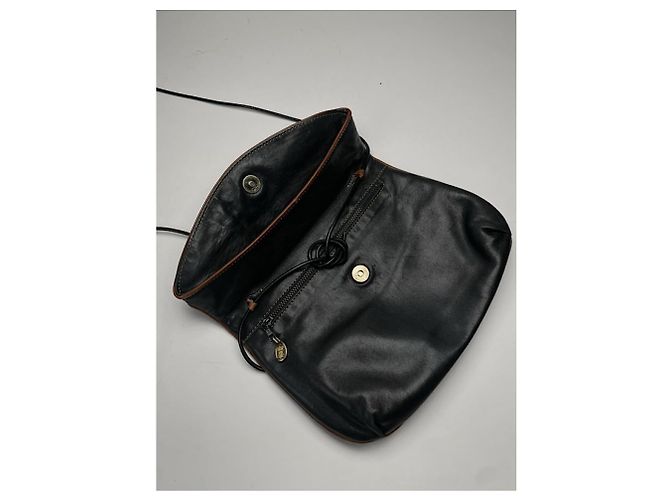 Céline Celine Crécy Vintage schwarze Lackleder-Handtasche - Ansicht 3
