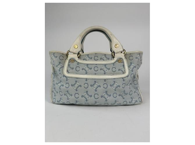 Céline Borsa a mano in cotone blu Celine Boogie - vista 3