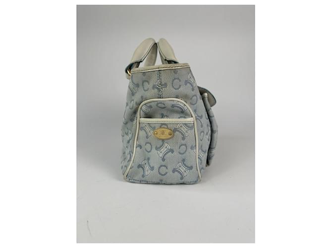 Céline Borsa a mano in cotone blu Celine Boogie - vista 5