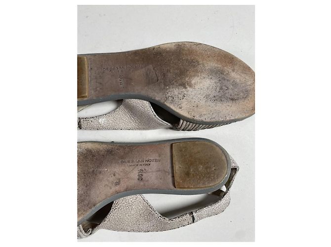 Bailarinas de cuero beige Dries Van Noten - vista 3