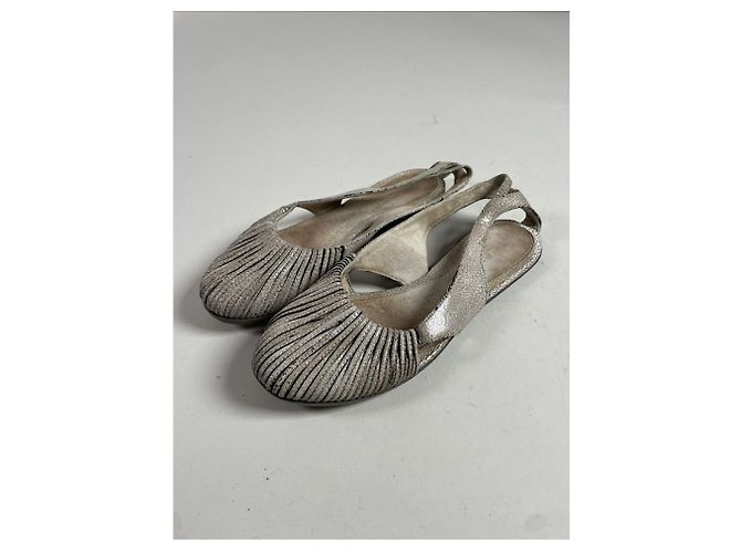 Bailarinas de cuero beige Dries Van Noten - vista 5