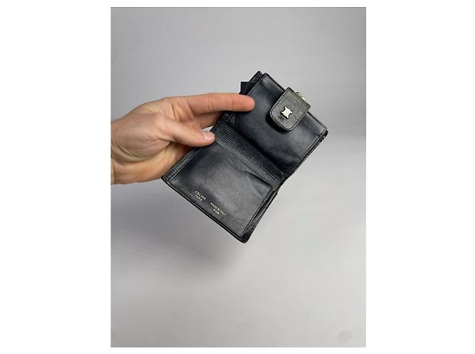 Céline Celine Triomphe Black Leather Wallet - view 3