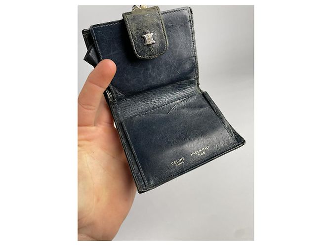 Céline Celine Triomphe Black Leather Wallet - view 4
