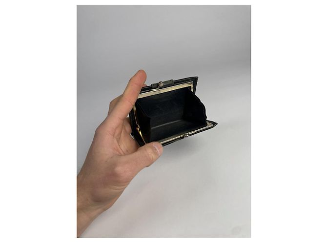 Céline Celine Triomphe Black Leather Wallet - view 5