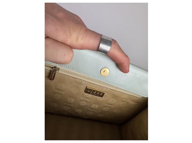Borsa a mano in pelle blu Loewe Puzzle - vista 5