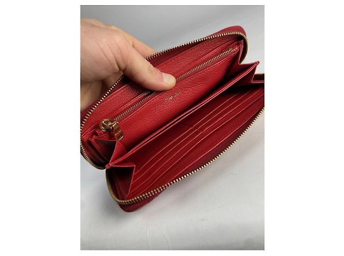 Cartera de cuero rojo Miu Miu Roja - vista 4