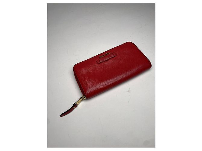 Cartera de cuero rojo Miu Miu Roja - vista 5