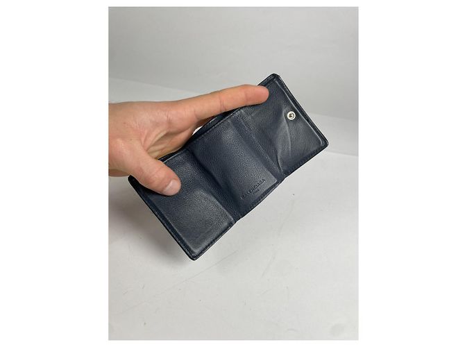 Everyday Borsa in pelle blu navy Balenciaga - vista 4