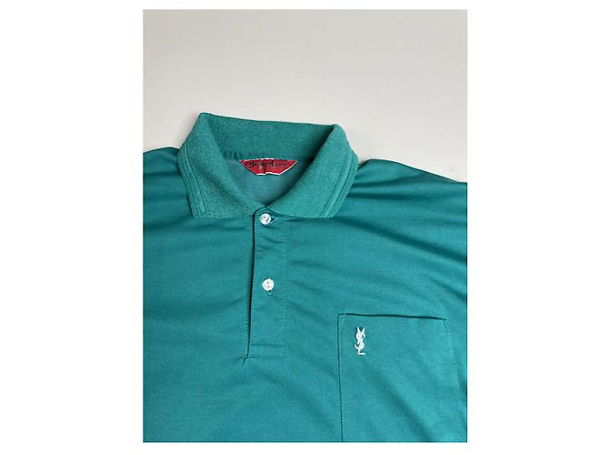 Polo de poliéster verde Yves Saint Laurent - vista 2