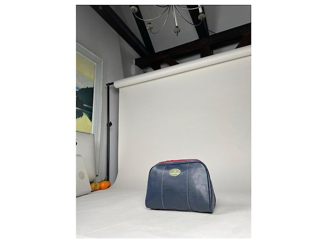 Clutch in pelle blu navy ROBERTA DI CAMERINO - vista 5