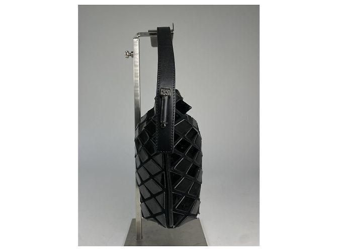 Borsa in pelle nera Pleats Please Nero - vista 4