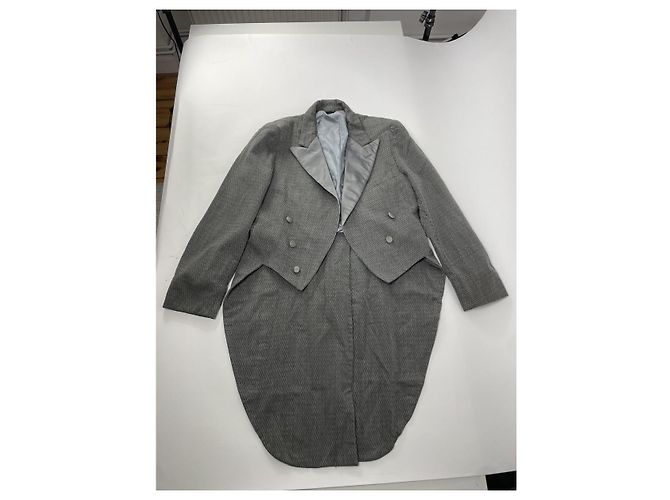 Dior Vintage Tailcoat Grey and Black Patterned Wool - view 4