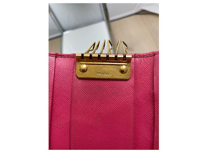 Bow Prada rosa Lederhandtasche Pink - Ansicht 3