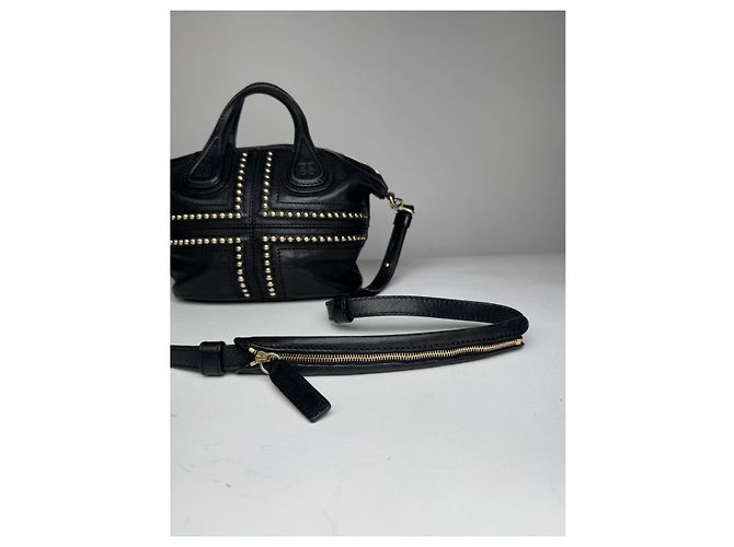 Borsa a mano in pelle nera Givenchy Nightingale Nero - vista 5