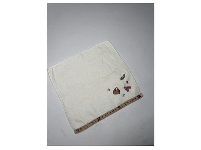 Céline Pañuelo de algodón y seda blanco Celine - vista 3